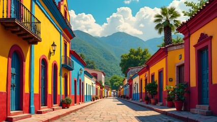 Obraz premium National Library Day (Brazil) sale banner design free space in the center. Mexican muralists style 