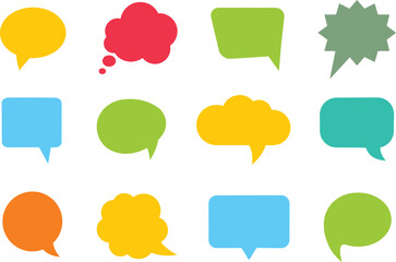 Collection of Speech Bubbles – Isolated Vector Design