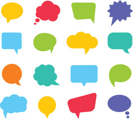 Speech Bubble Set &ndash; Vector Icons on White Background