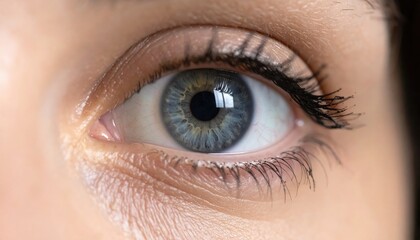 Close-up view of a human eye with intricate details.