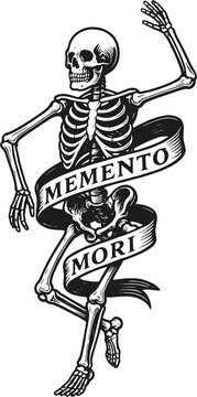 skeleton memento mori ghotic style