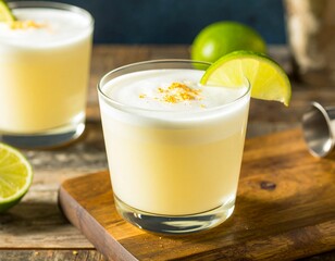 Pisco Sour Cocktail con Limón