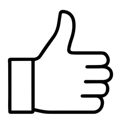 Obraz premium Like icon on white background vector Vector internet and technology icon