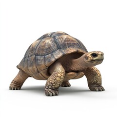 Obraz premium Galapagos tortoise in a studio setting.