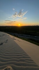Fototapeta premium sunset in the sand
