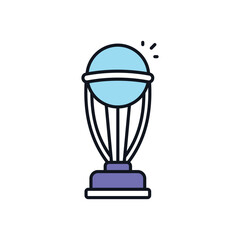 Cricket Trophy Vector icon