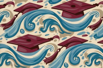 Graduation banner with cap and diploma, editable template, graduation background, class of 2025 design for poster, flyer, invitation, or announcement	
