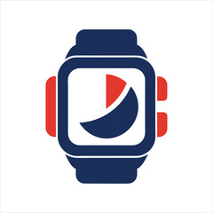 Smartwatch Silhouette Icon Vector Art for Digital and Technology Themes