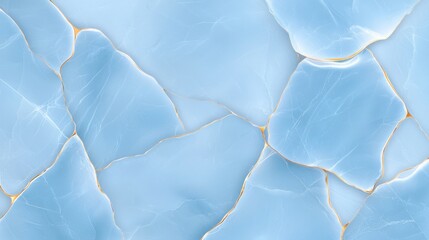 Light blue marble texture with golden veins and cracks