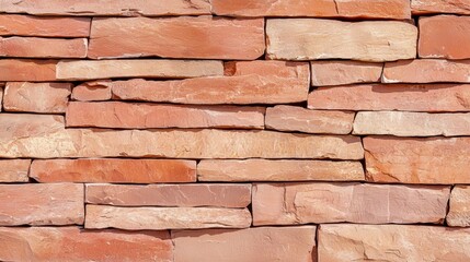 Obraz premium A wall made of red bricks.