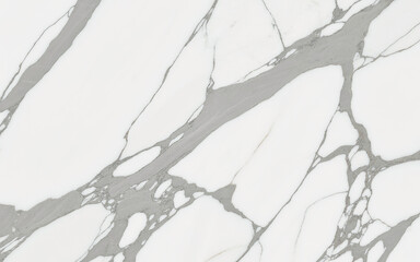 Obraz premium Statuario Marble with Crisp White Base and Dramatic Gray Veins