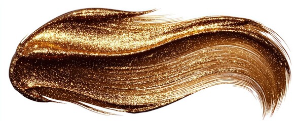 Swirl of metallic gold paint, textured and glossy, with brushstrokes visible