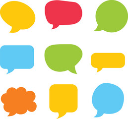 Speech Bubble Set &ndash; Vector Icons on White Background