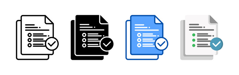 To do list icon set bundle. Multi style icon collection perfect for websites, apps, and presentations. Simple vector icon collection