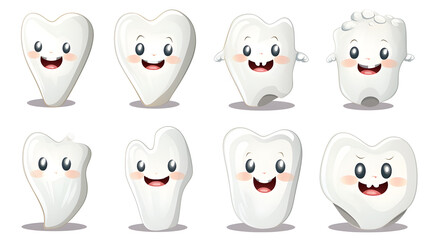 Obraz premium Dental mascot cartoon character vector illustration for oral health concepts