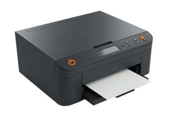 HighResolution Modern Office Printer Isolated Transparent Background Perfect for Mockups and Presentations Digital Printing Technology