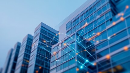 Modern Blue Buildings Data Network, Technology ,Finance