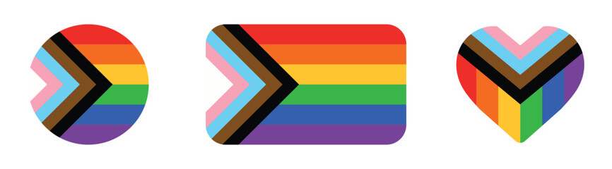 Obraz premium lgbt flag icon, set of icons isolated, pride month rainbow
