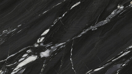 Fototapeta premium Elegant Black Marquina Marble with Bold White Veining