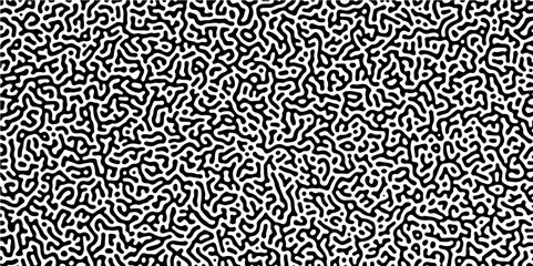 Abstract Turing organic wallpaper with background. Abstract truing organic wallpaper Turing reaction diffusion monochrome seamless pattern with chaotic motion. Abstract colored background. 