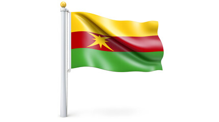 Fototapeta premium Union of Myanmar or Burma Waving Flag Illustration - Patriotism and National Identity Concept