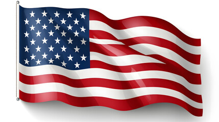 Fototapeta premium Realistic United States of America Flag Illustration for Creative Projects