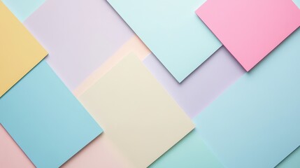 Colorful sheets of paper in various pastel shades