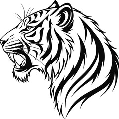 Tiger head vector illustration logo