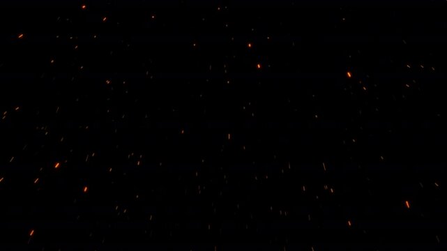 Cinematic Falling Fire Particle Overlay #1-2