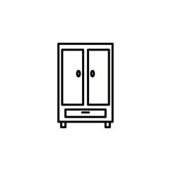 cupboard icon. Elements of furniture icon. vector illustration for websites, web design, mobile app, info graphic on white background