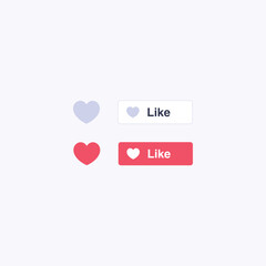 Like Button Icons &ndash; Outline & Filled States