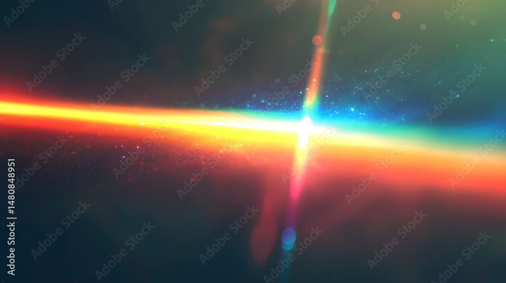 Wall mural vivid abstract light beams create a mesmerizing display of colors in this digital artwork.