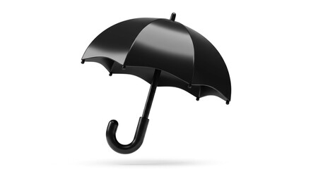 Elegant Black Umbrella Classic Style Rainy Day Protection Stylish Accessory Rain Gear Weather