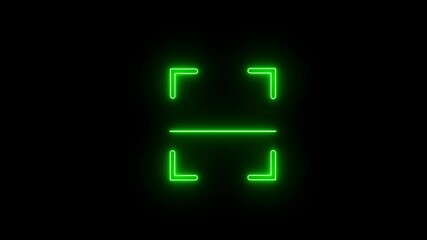 scanner icon animation isolated scanner neon shine icon animation - Powered by Adobe