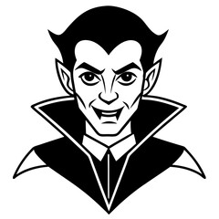 Creative Halloween Vampire Silhouette Vector Illustration | Beautiful Spooky Character Icon for Gothic, Horror, and Halloween-Themed Designs