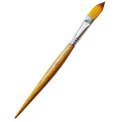 Naklejka premium High-Quality Artist Brush for Painting, Ideal for Detail Work and Artistic Creations in a Studio Setting on transparent background