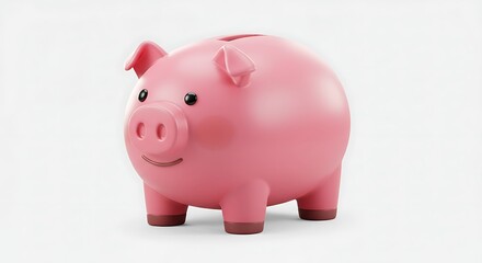 Obraz premium Pink Piggy Bank – Savings and Financial Planning 
