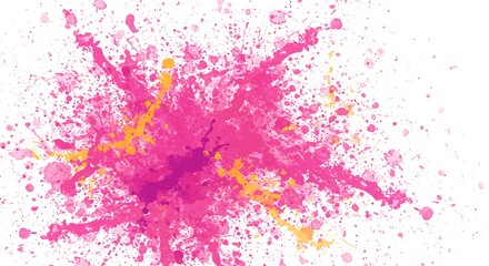 Obraz premium Colorful Holi Powder Splash on White Background 