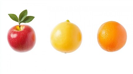 Fresh Vibrant Citrus Apple Orange Lemon Fruit