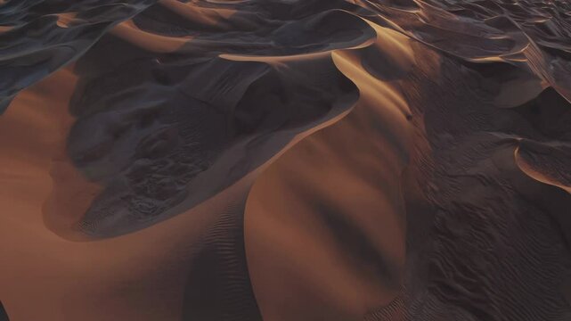 Sahara desert sunset over sand dunes