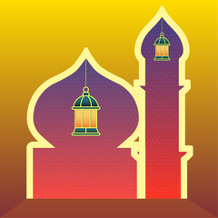 Islamic miner Vector Design illustrations