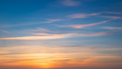 gradient orange gold clouds and sunlight on the blue sky perfect background wallpaper