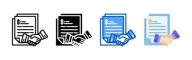 Partnerships icon set bundle. Multi style icon collection perfect for websites, apps, and presentations. Simple vector icon collection