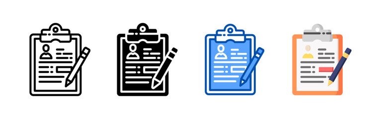 Registration form icon set bundle. Multi style icon collection perfect for websites, apps, and presentations. Simple vector icon collection