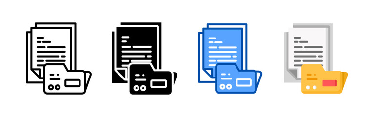 Repository icon set bundle. Multi style icon collection perfect for websites, apps, and presentations. Simple vector icon collection