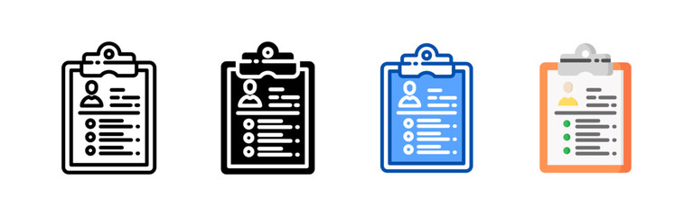 Personal profile icon set bundle. Multi style icon collection perfect for websites, apps, and presentations. Simple vector icon collection