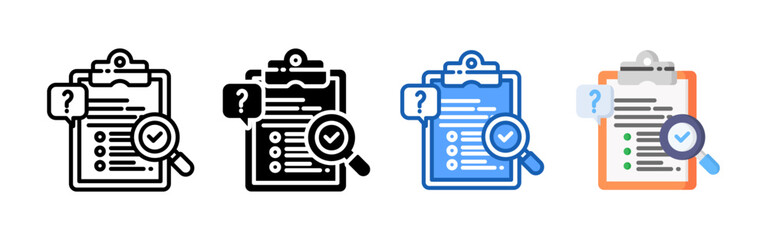 Question icon set bundle. Multi style icon collection perfect for websites, apps, and presentations. Simple vector icon collection