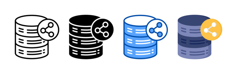 Share icon set bundle. Multi style icon collection perfect for websites, apps, and presentations. Simple vector icon collection