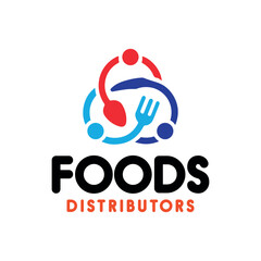 food restaurant store and food distribution service logo design vector