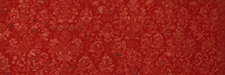 Luxurious red damask pattern, traditional design, decoration, repeat